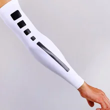 Мужская спортивная баскетбольная стрельба Велоспорт компрессионный рукав налокотник протектор колодки Поддержка брекета гетры для рук Белый