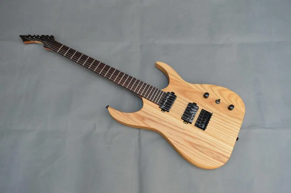 

Log color 6 strings BlackMachine Electric Guitar,Factory custom Ash wood body B6 Electric Guitar,Black hardware,Free shipping