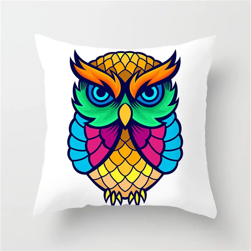 

Fuwatacchi Mandala Cushion Cover Cute Animal Owl Gold Buddha Pillow Cover Home Decoration Sofa Decorative Soft Pillowcase