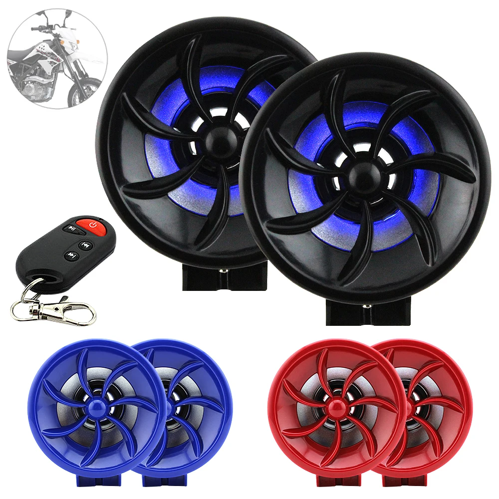 

2PCs 14W Motorcycle Anti-theft MP3 Speaker AUX-IN Audio Input and USB / TF Waterproof for Motorcycle Scooter Motorbike