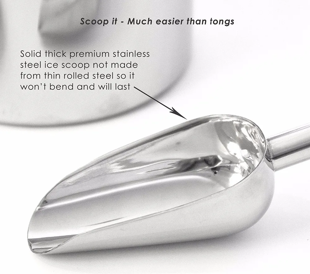 stainless ice scoop