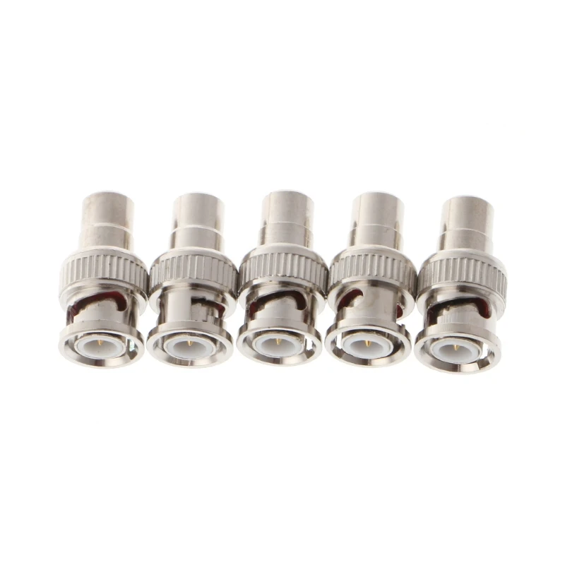 

5Pcs BNC Male To RCA Female Plug RF Coaxial Cable Connector For CCTV Camera -B119
