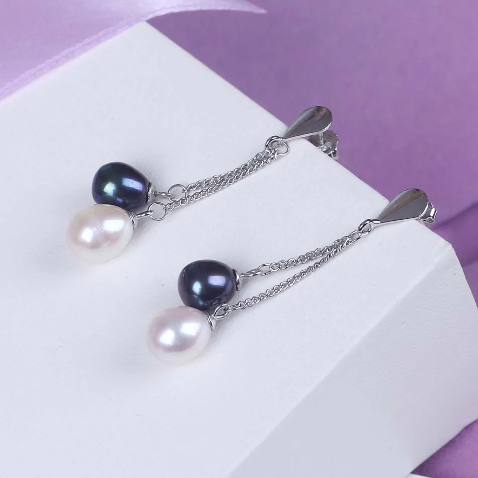 Модные пресноводные ювелирные изделия Dorp 925 стерлингового серебра жемчужные серьги для женщин подарок
