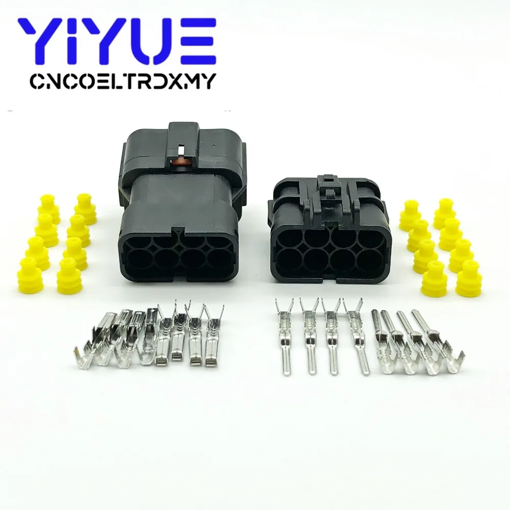 KET 5 Sets Kit 8 Pin MG640341MG610339 Female Male Waterproof Electrical Wire Connector  (4)