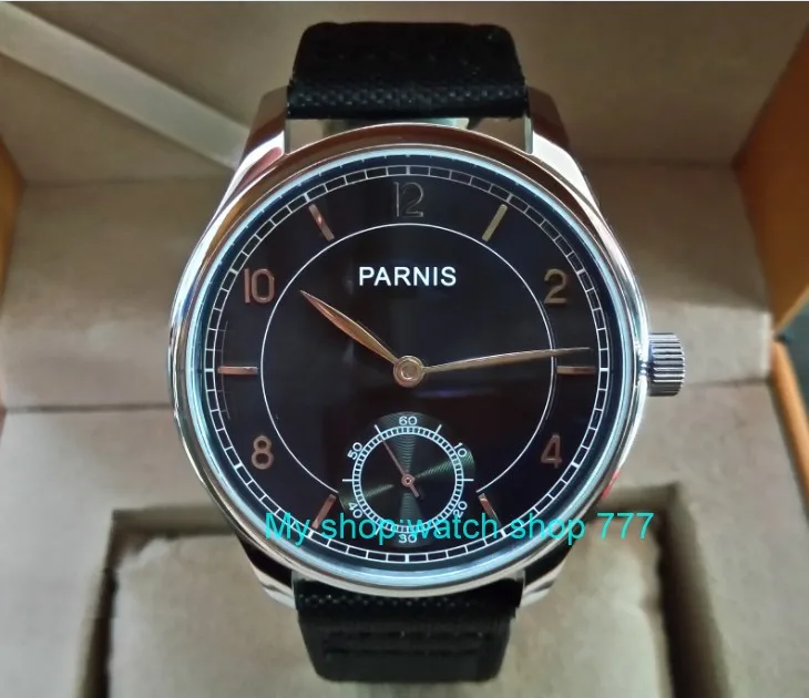 

44mm PARNIS ST3621/6498 Mechanical Hand Wind movement Mechanical watches Gray dial men's watches wholesale DFDD201