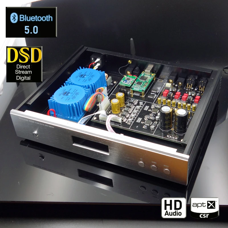 

Bluetooth 5.0 DAC AK4497+AK4118 decoder for audio amplifier chip supports DSD256/PCM384K Amanero USB Card upgrade AK4495SEQ