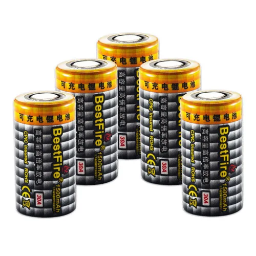 18350 аккумуляторная батарея 3,7 V Bestfire литий-ионная батарея 18350 1500mAh для фонарика инструменты игрушки A054 - Цвет: 5 pcs