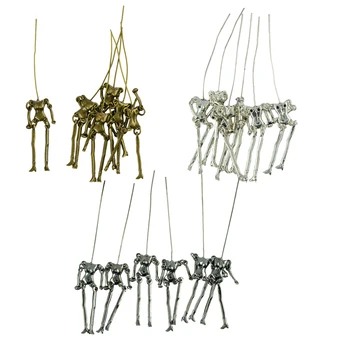 

18pcs Skull Skeleton Charming Cute Dolls Pendant DIY Jewelry Findings Tibetan Hematite Black, Antique Bronze
