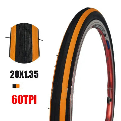 5 цветов 60TPI 20*1,35(32-406) велосипедная шина для BMX 2" Складные велосипедные шины 406 велосипедные части для езды на велосипеде - Цвет: BlackOrange