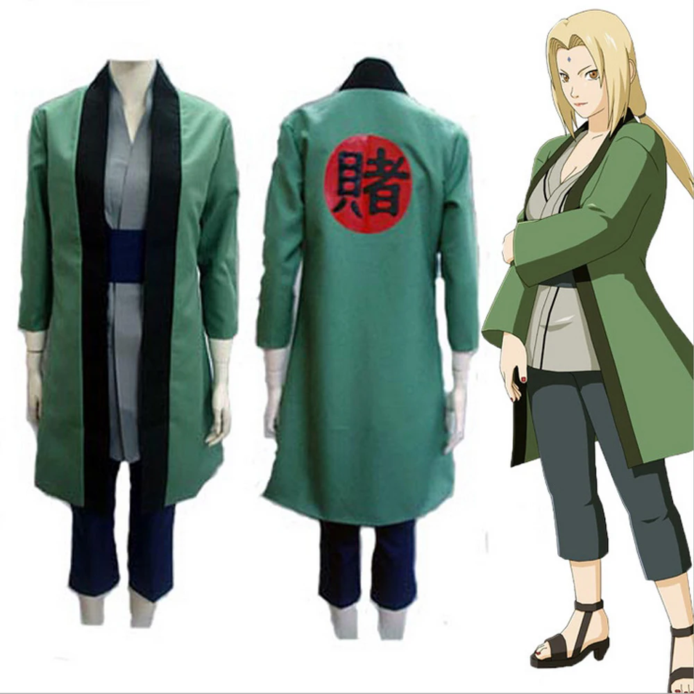 Горячая аниме костюм Наруто Костюм Набор Tsunade весь комплект косплей Хэллоуин