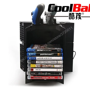 

PS4 Game Disk Tower Vertical Stand for PS4 DualShock 4 Controller Charger Charging Dock Station for PlayStation 4 PRO Slim