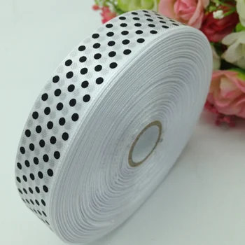 

HL 1 roll (50yards) 18mm width printed dots satin ribbon wedding party decoration crafts making bows DIY accessories A932