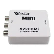 10 шт. видео из AV в HDMI RCA к HDMI 1080 P видео преобразователь сигнала адаптер конвертер Поддержка NTSC PAL Выход для ТВ VHS и VCR DVD