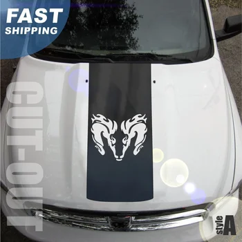 

For 1500 2500 3500 Truck Hood Ram Head Stripe Vinyl Decal Sticker Graphic