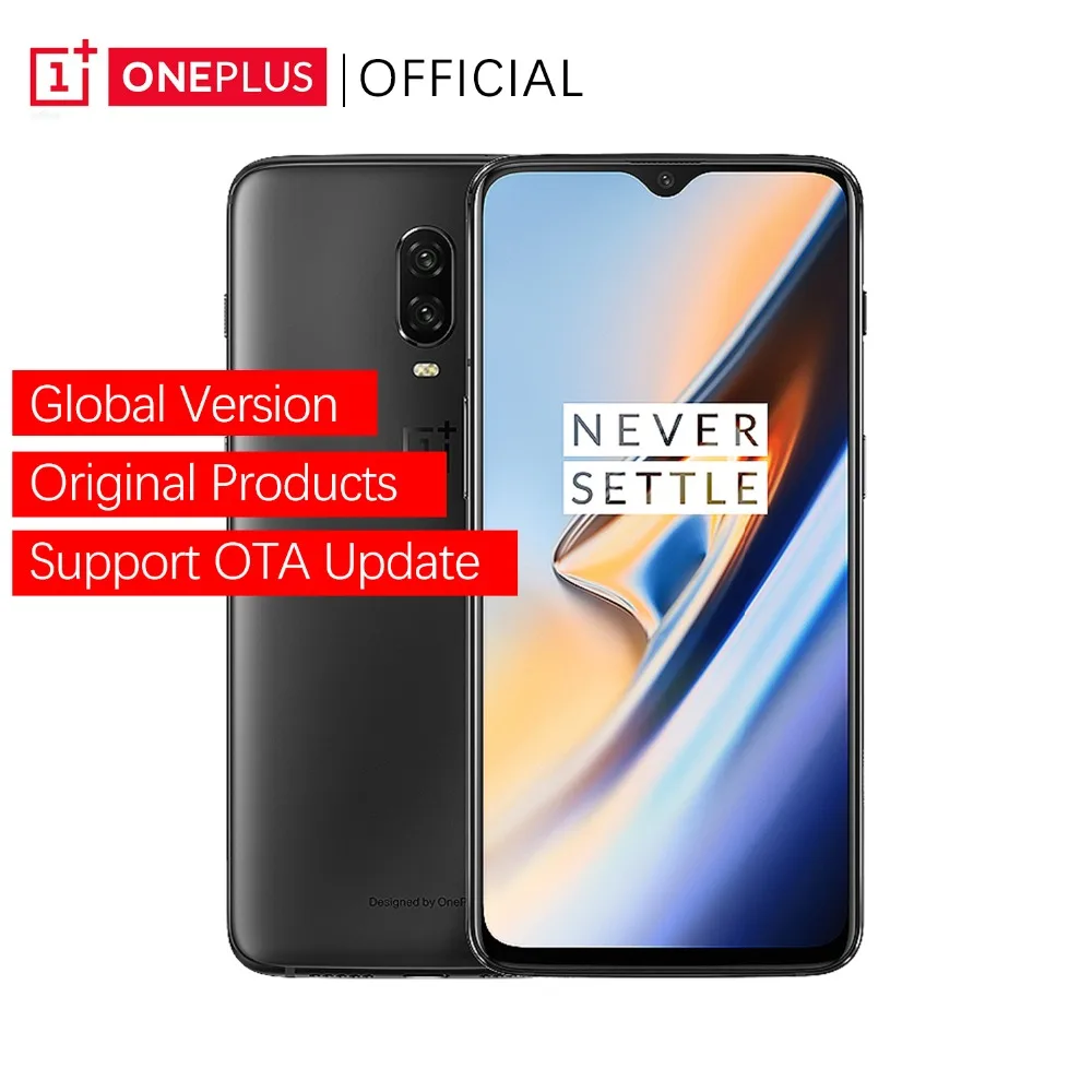 

OnePlus 6T Global Version 8GB RAM 128 GB ROM Snapdragon 845 Octa Core 6.41" Full Screen Unlock Cellphone - Midnight Black