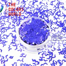 Классический синий цвет в форме летучей мыши Размер: 5 мм блестки пайетки для дизайна ногтей и DIY принадлежности и праздничные украшения