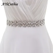 Ayicuthia ручной работы пояс невесты серебряные стразы свадебный пояс с украшением в виде кристаллов со стразами свадебные пояса и лента для свадьбы платье Y23