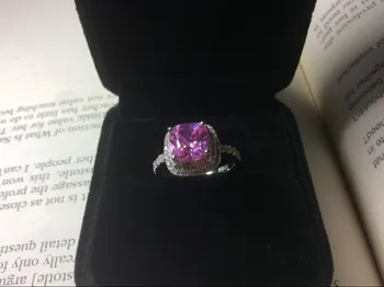 

1 Ct Pure 585 Gold Pink Cushion Shape Captivating Synthetic Diamant Anniversary Ring For Women Wholesale Genuine Solid Gold Ring