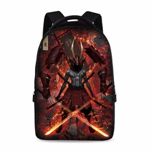 17 pulgadas Ghost samurai patrón chicos jóvenes y niñas mochila escolar bolsa de ordenador portátil puede almacenar 15 pulgadas ordenador