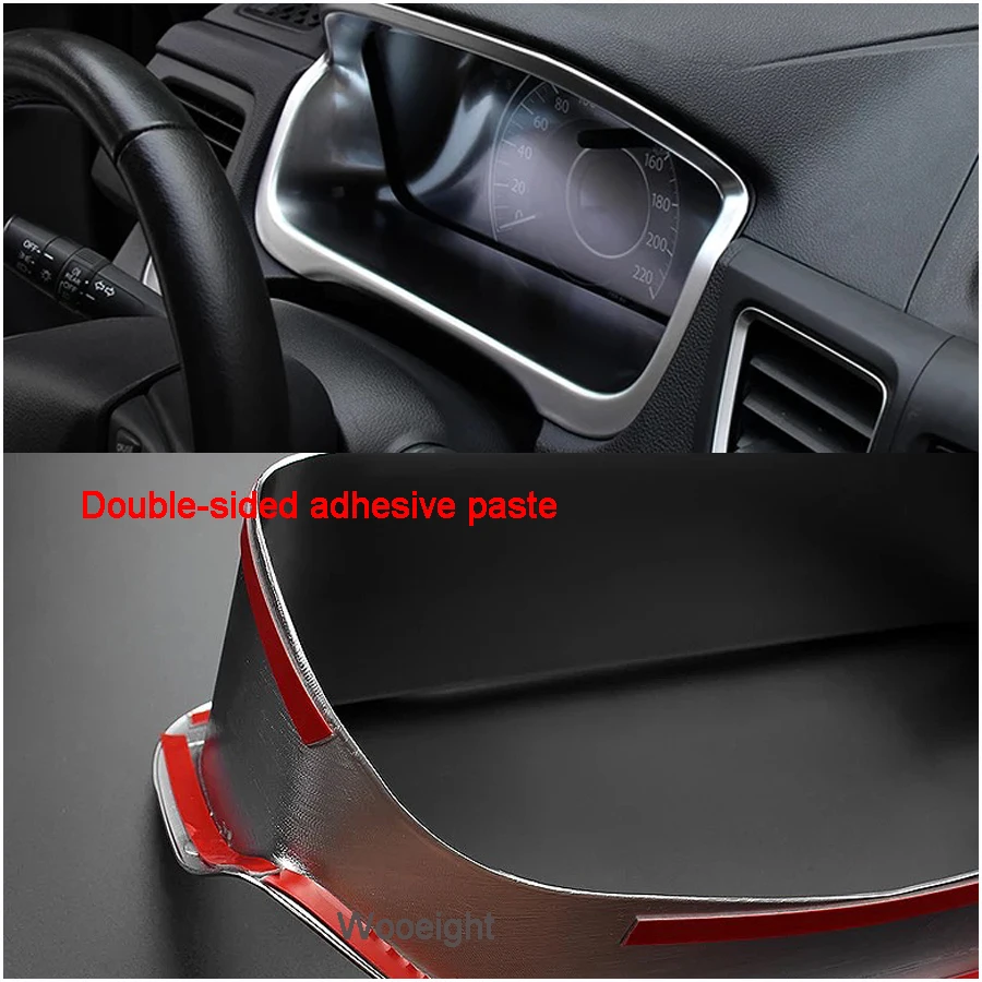 Car Styling For Honda CRV CR-V 2012 2013 2014 2015 2016 ABS Chrome Dashboard Decorative Frame Cover (6)