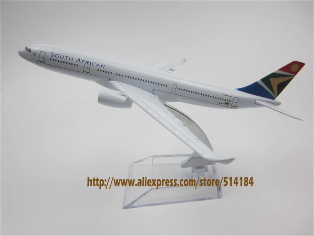 16cm Metal Alloy Plane Model Air SOUTH AFRICAN Airways Airbus 330 A330 Airlines Airplane w Stand Aircraft Gift |