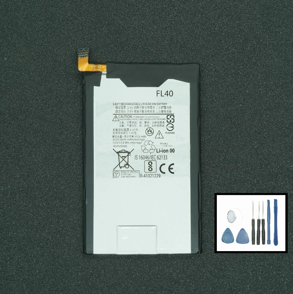 

LehonS FL40 Phone Battery + Tools for Motorola Droid Maxx 2 Moto X 3a Moto X Play XT1560 XT1561 XT1565 XT1562 XT1563 3630mAh
