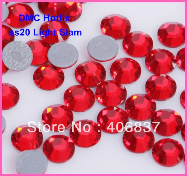 

Free Shipping! 1440pcs/Lot, ss20 (4.8-5.0mm) High Quality DMC Light Siam On Rhinestones / Hot fix Rhinestones