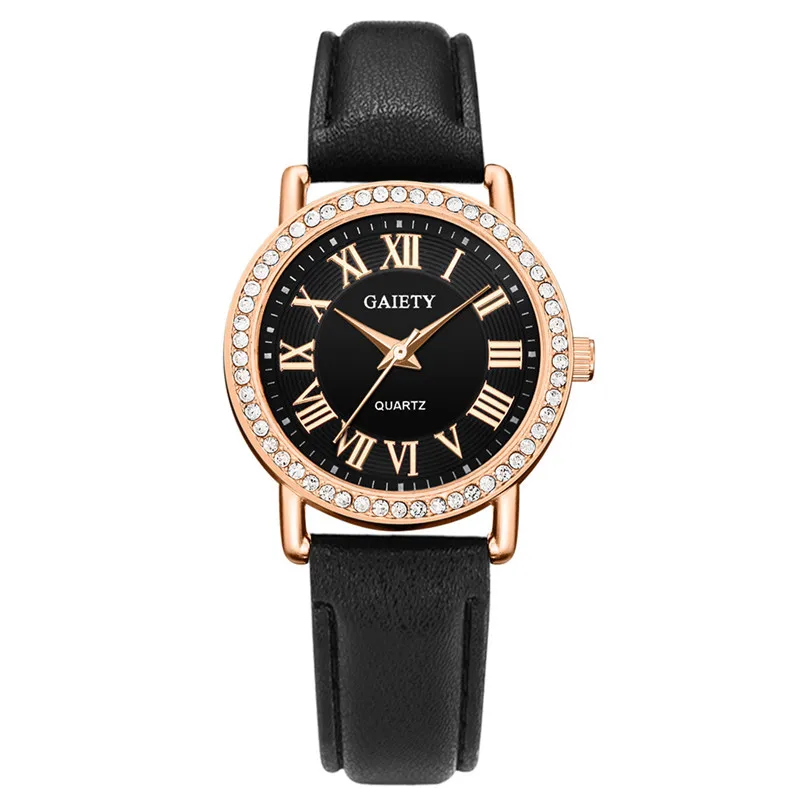 Fashion Quartz Watch Women Roman Numerals Dial Wristwatch Women's