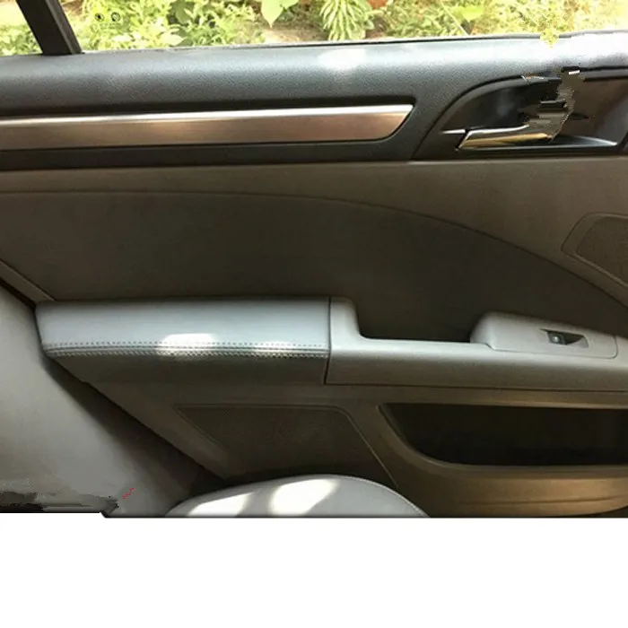 

8PCS Microfibre Leather Interior Doors Panel + Armrest Cover For Skoda Superb 2013 14 2015 AAB174