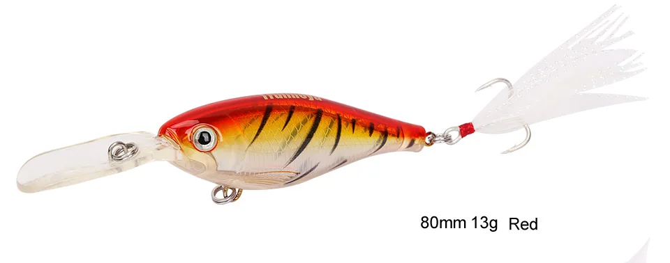 TSURINOYA Bear King DW36 SHAD 80 мм/13 г глубина погружения 2,1-4,5 м приманка для рыбы плавающая твердая приманка артикулярная приманка с пернатым блеском