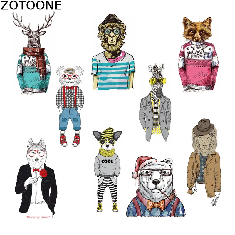 

ZOTOONE Patches for Clothing Animal Patch Heat Transfer Iron on Patch Beaded Applique Clothes T-Shirt DIY Accessory Decoration E