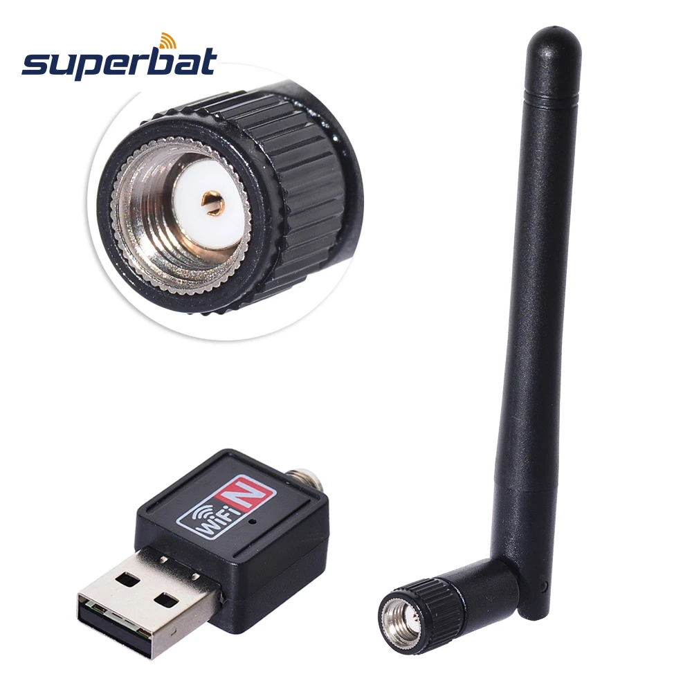 

Superbat Mini 150Mbps 802.11N/G/B USB2.0 WiFi Antenna Wireless Network LAN Card Adapter for Window 2000/XP/XP64/Vista/Win7/Linux