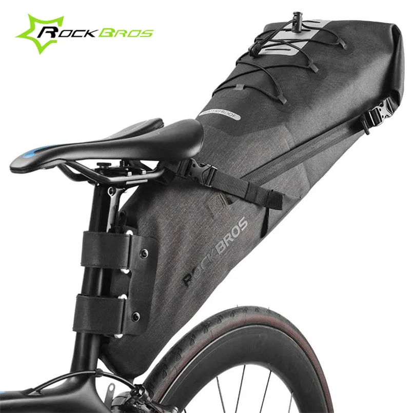 Rockbros Road Mountain Bike Bag Nylon Full Waterproof Bicycle Saddle Bag Large Capacity Cycling Tail Rear Seat Bag Storage Pack Rockbros Road Mountain Bike Bag Nylon Full Waterproof Bicycle Saddle Bag Large Capacity Cycling Tail Rear Seat Bag Storage Pack