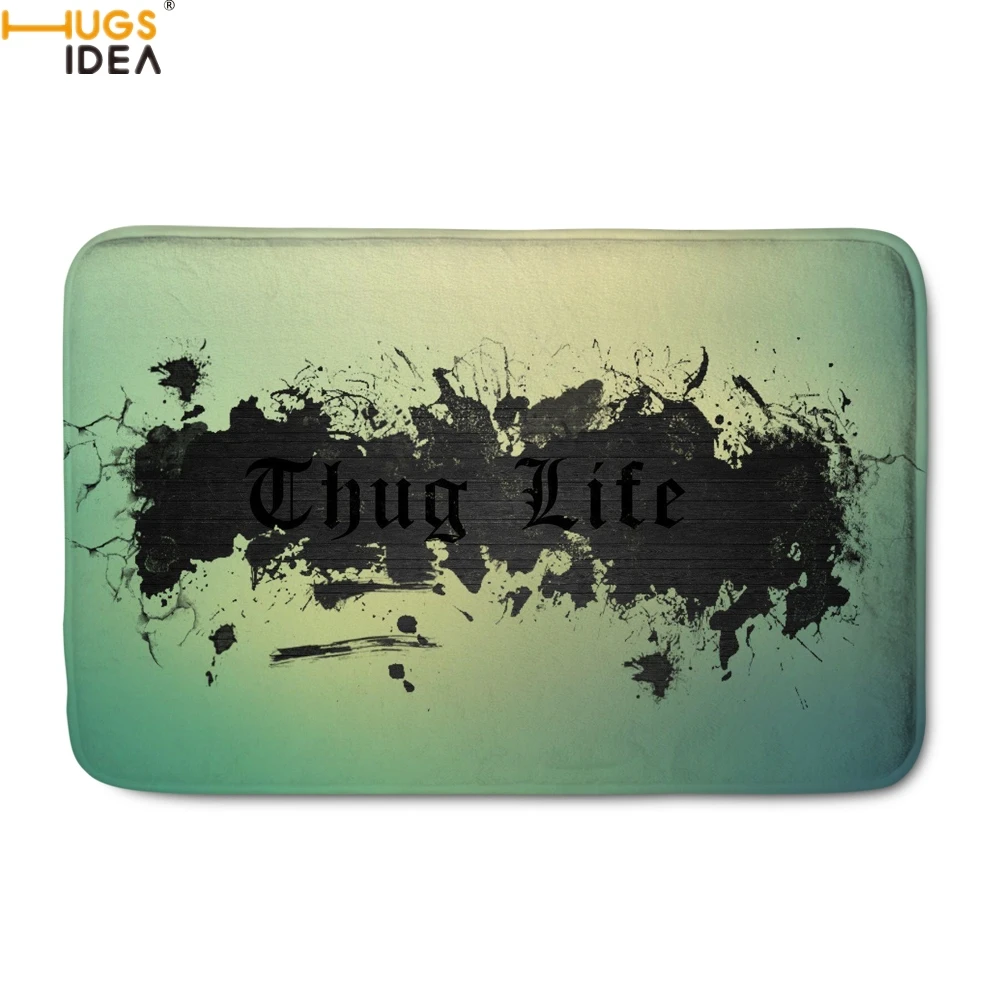 HUGSIDEA Мода Thug жизнь печати дверные коврики противоскользящие домашний декор Коврики для пола гостиная/ванная комната/кухня входная дверь коврик