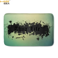 HUGSIDEA Мода Thug жизнь печати дверные коврики противоскользящие домашний декор Коврики для пола гостиная/ванная комната/кухня входная дверь коврик