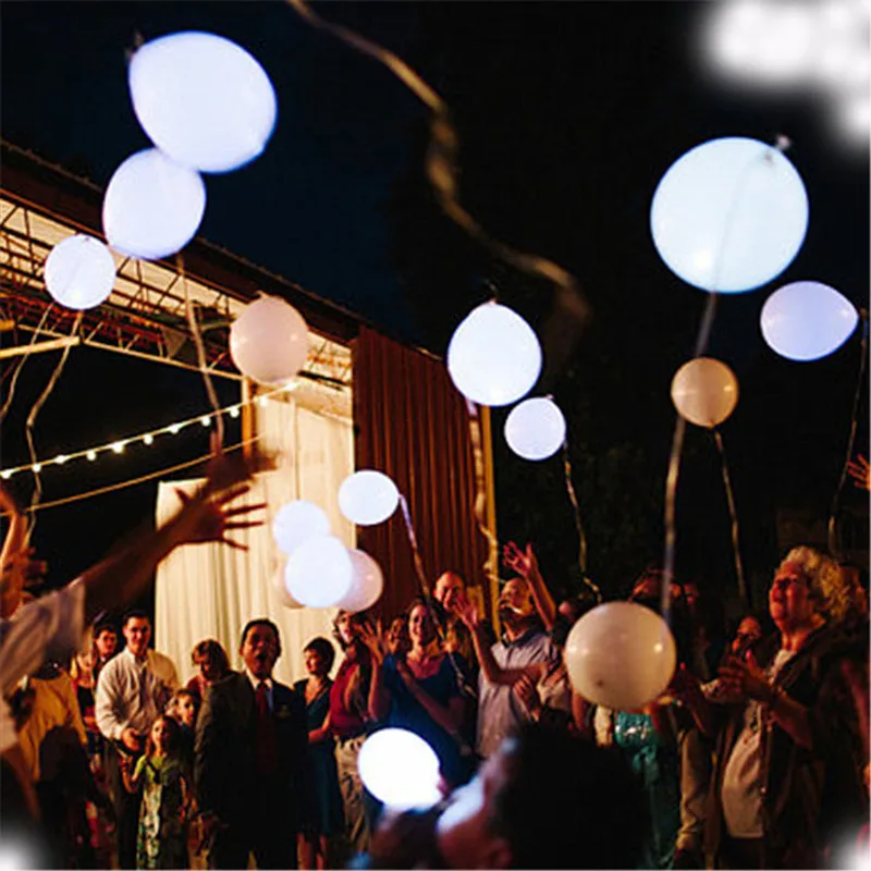 

5pcs White Led Latex Balloon Wedding Party Decoration Birthday Gift LED Glowing Hellium Balloons Party Decorations
