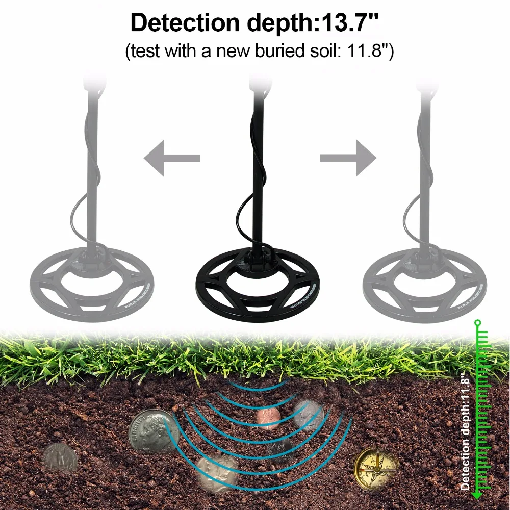 Все солнце Водонепроницаемый металлоискатель Подземный Высокоточный малый тип инструмент для определения местоположения золотоискатель TS180