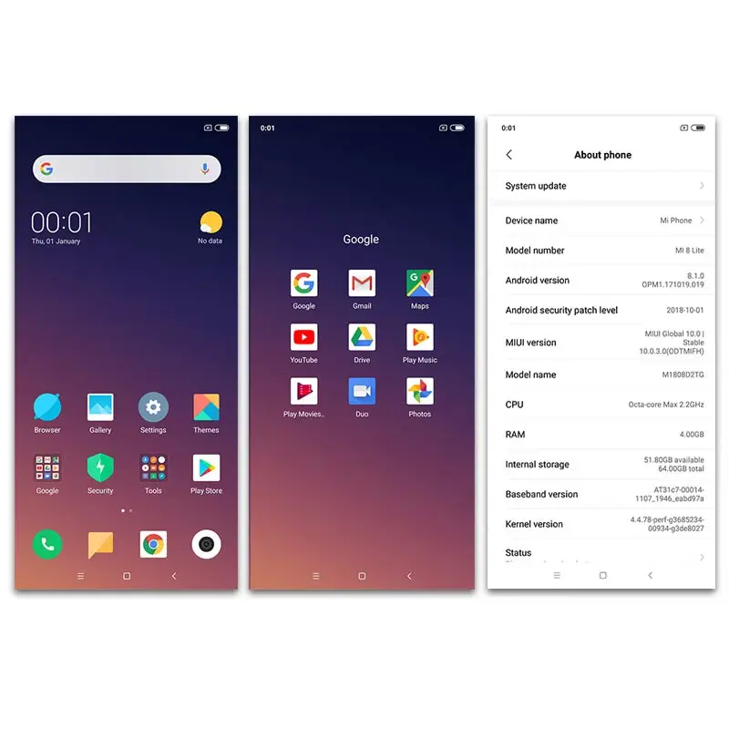 Глобальная версия Xiaomi Mi 8 Lite 4 Гб ОЗУ 64 ПЗУ мобильный телефон Snapdragon 660