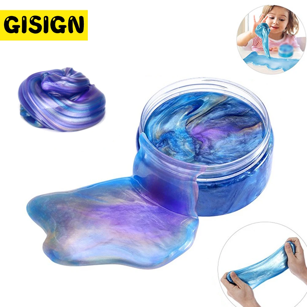 

100ML Clear Crystal Slime Fluffy Box Starry Sky Modeling Clay Lizun Slime Mud Intelligent Plasticine Kids Funny Toys