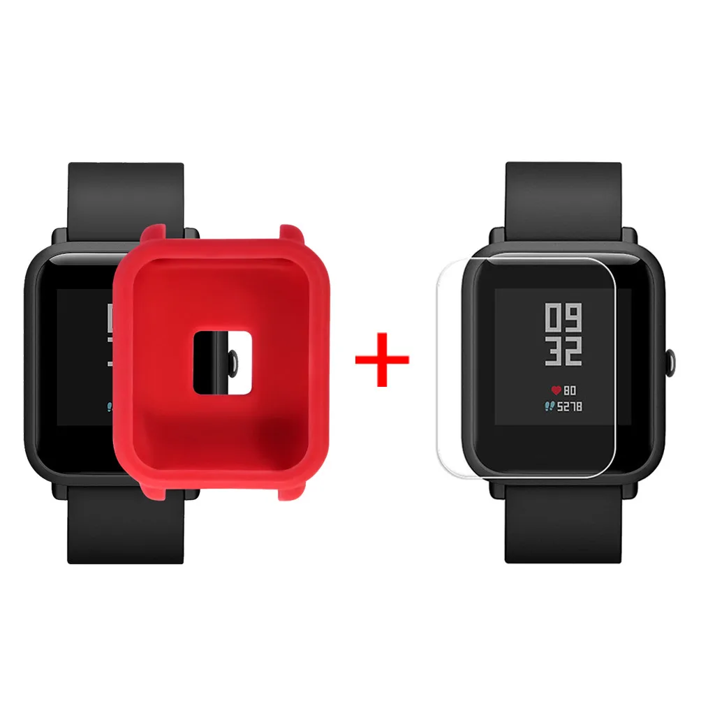 Защитный чехол для Xiaomi Amazfit Bip Youth Watch мягкий силиконовый Bit защитная рамка бампера