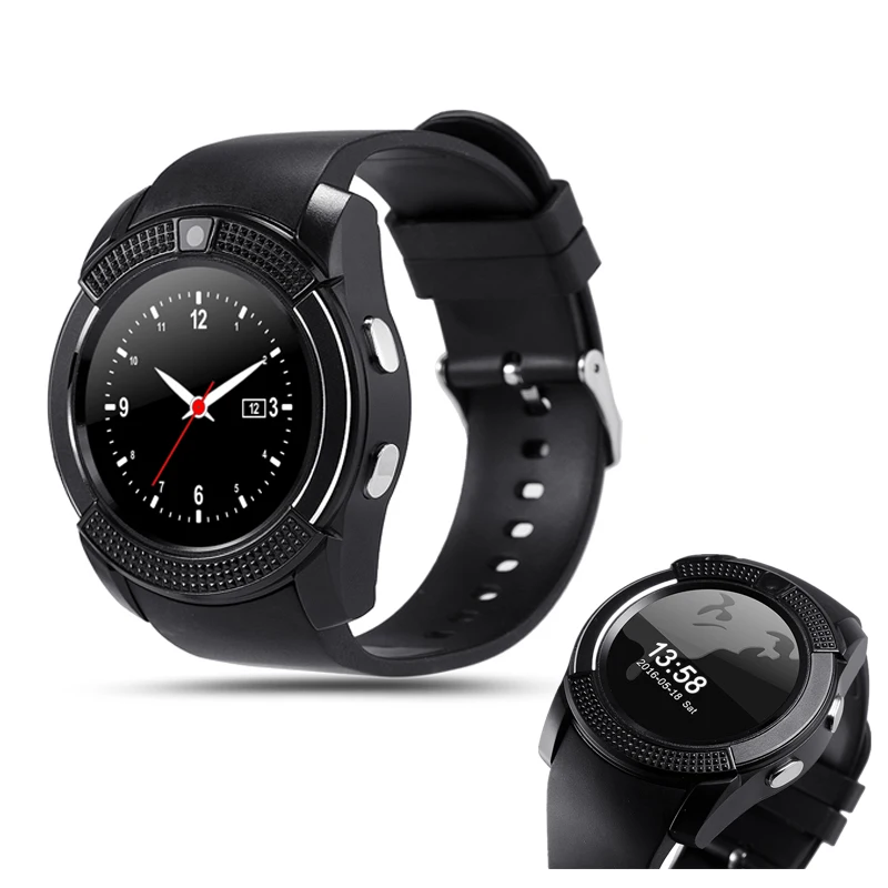 Original Sport Watch Full Screen Smart Watch V8 For Android Match Smartphone Support TF SIM Card