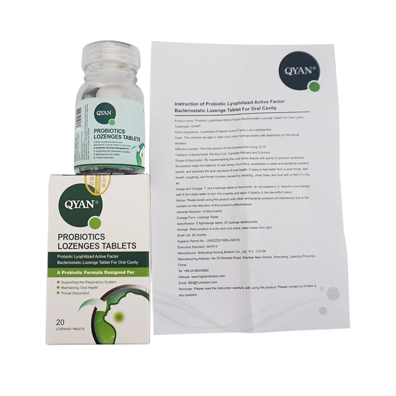 QYAN Probiotics Oral Cavity Tablet Oral Health Supporting The Respiratory System Improve Smoking Throat Discomfort Bad Breath