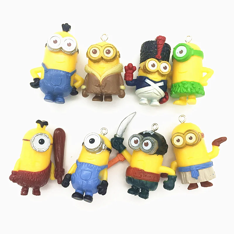 

Free shiping! Cute charms. Mixed 3D Polymer clay Minions for jewelry pendant/phone decoration,DIY
