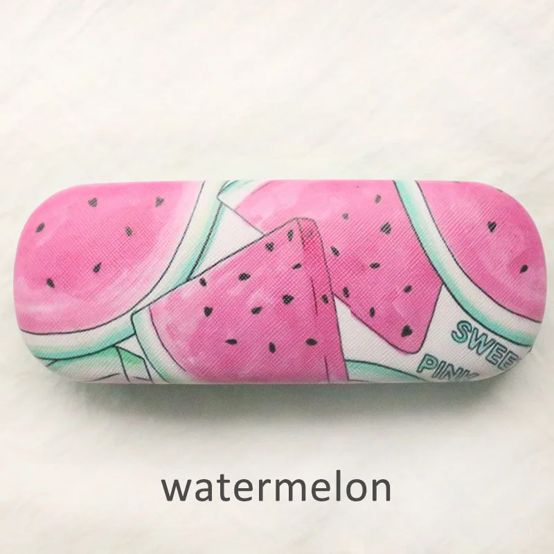 Модный портативный футляр для очков с фруктовым узором Чехол для очков карамельный цвет 1 шт. футляр для солнцезащитных очков жесткий футляр для хранения - Цвет: watermelon