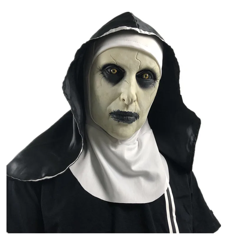 Новая горячая маска ужасов Nun Косплей Маска валак с головной убор костюм ужасного призрака полный шлем Хэллоуин вечерние Prop SD07