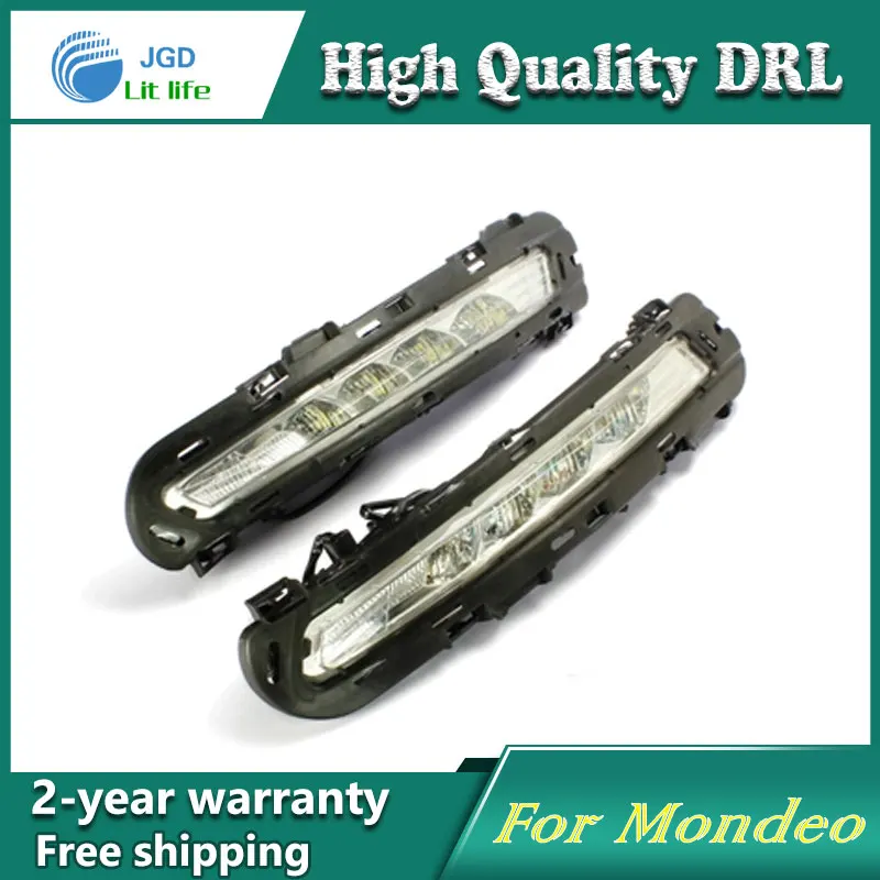 

Free shipping !12V 6000k LED DRL Daytime running light case for Ford Mondeo 2010-2012 fog lamp frame Fog light Car styling