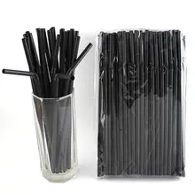 100 шт 21 см коктейльные соломинки черный дизайн пластиковые соломинки для дня рождения свадебные декоративные вечерние соломинки
