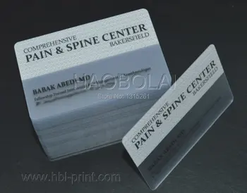 

Clear frosted card creative translucent business card screen print opaque white layer