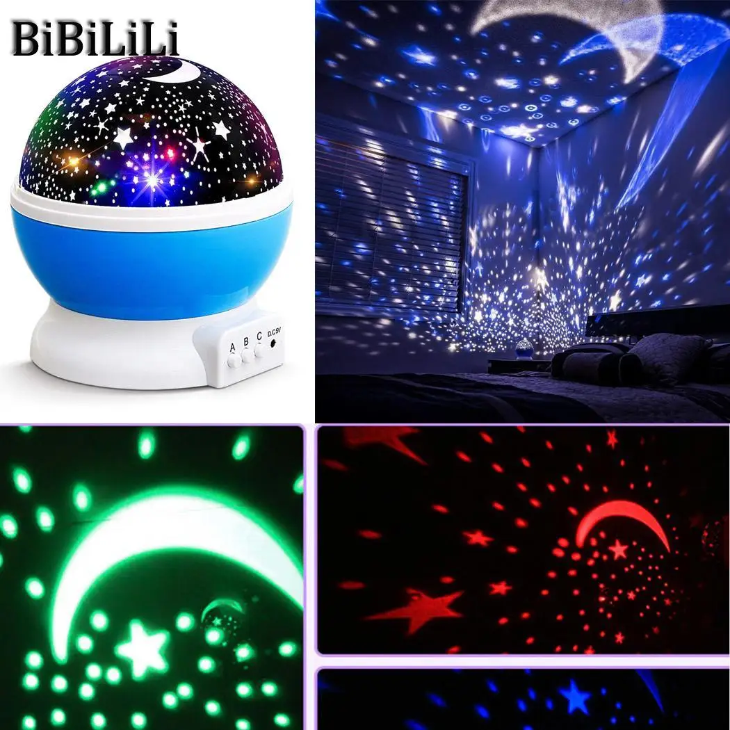 

LED Cosmos Light Bedroom changing Sky Adult KTV Projector Rotating color Kid Baby use Star Night Moon Easy Romantic