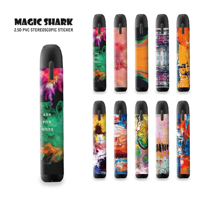 

Magic Shark Fashion Painting Stereo Sticker For Myblu Skin Cover Sticker Film Case for Myblu E Cigarette Tool